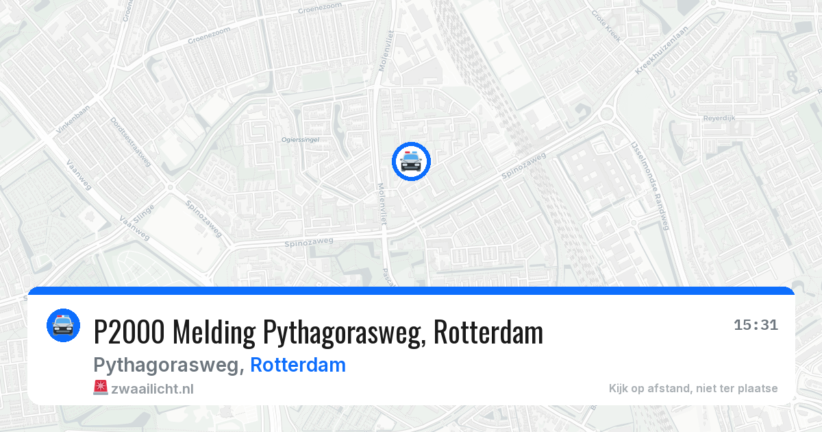 P2000 Melding Pythagorasweg, Rotterdam — 2 jul 2026