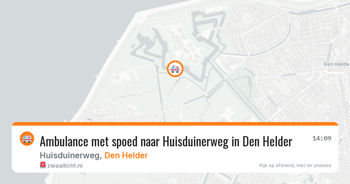 Ambulance met spoed naar Huisduinerweg in Den Helder — 18 mrt 2026