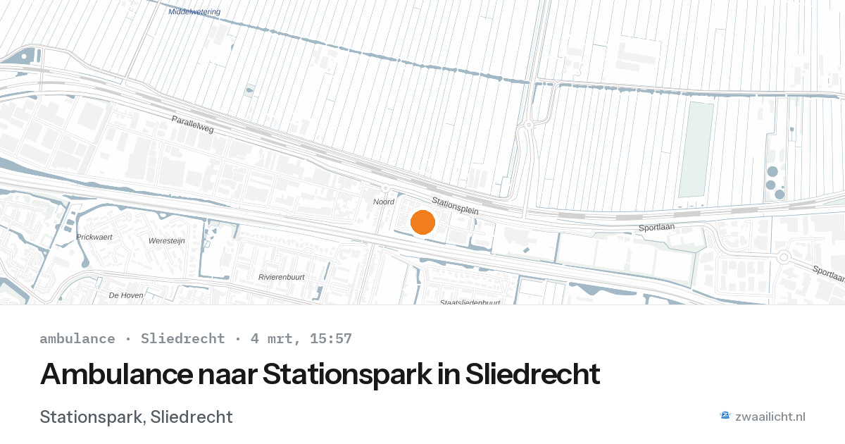 Ambulance naar Stationspark in Sliedrecht — 4 mrt 2026