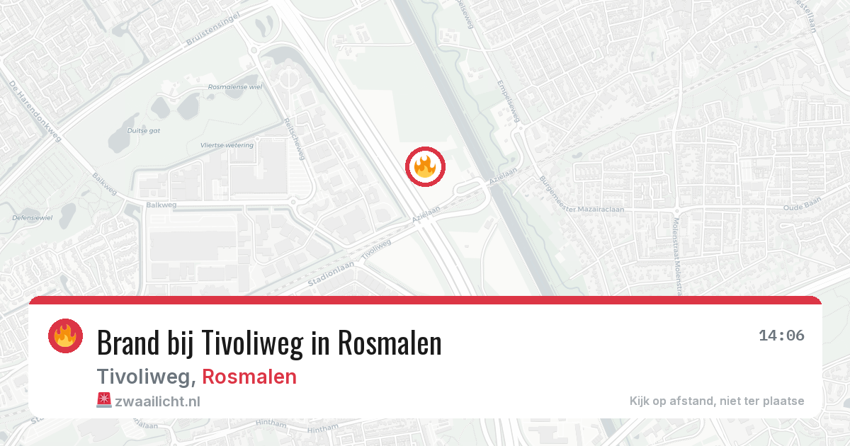 Brand bij Tivoliweg in Rosmalen — 1 aug 2026