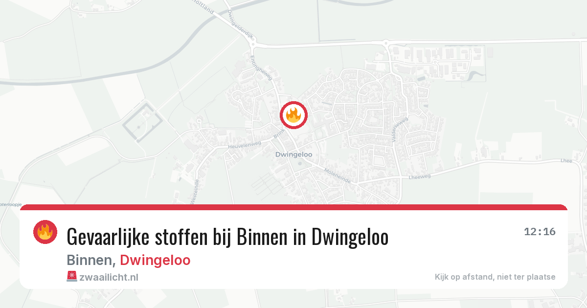 Gevaarlijke stoffen bij Binnen in Dwingeloo — 8 jun 2026