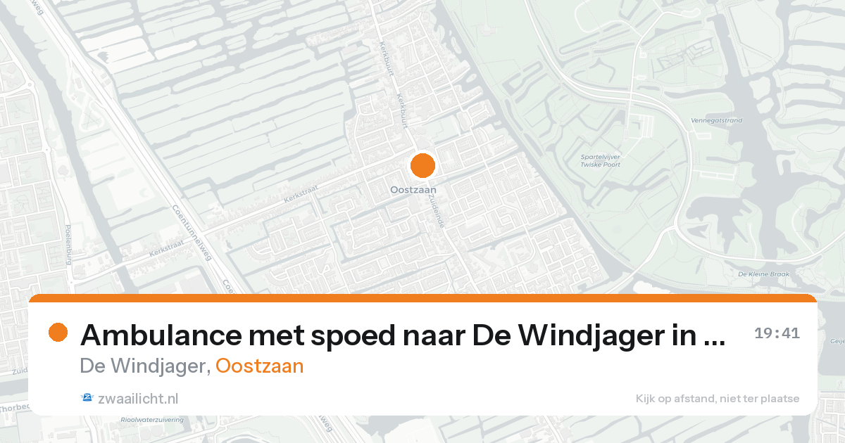 Ambulance met spoed naar De Windjager in Oostzaan — 3 jul 2026