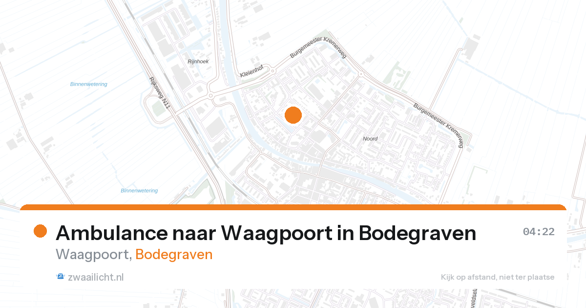 Ambulance naar Waagpoort in Bodegraven — 4 mei 2026
