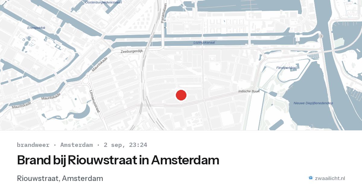 Brand bij Riouwstraat in Amsterdam — 2 sep 2026