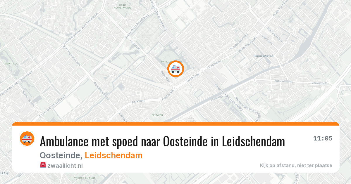 Ambulance met spoed naar Oosteinde in Leidschendam — 22 apr 2026