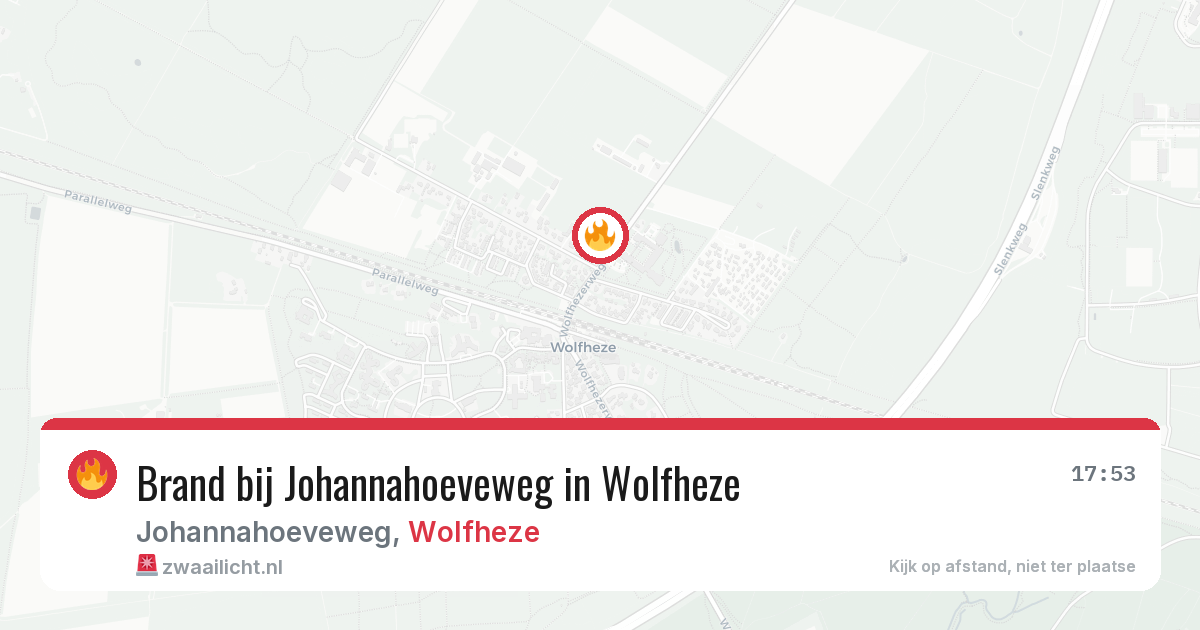 Brand bij Johannahoeveweg in Wolfheze — 15 jul 2026