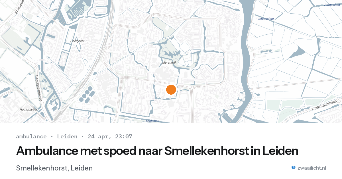 Ambulance met spoed naar Smellekenhorst in Leiden — 24 apr 2026