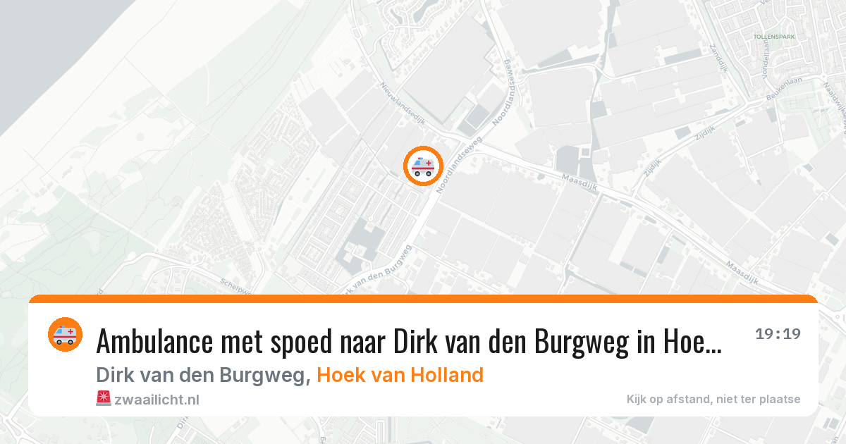 Ambulance met spoed naar Dirk van den Burgweg in Hoek van Holland — 1 jul 2026