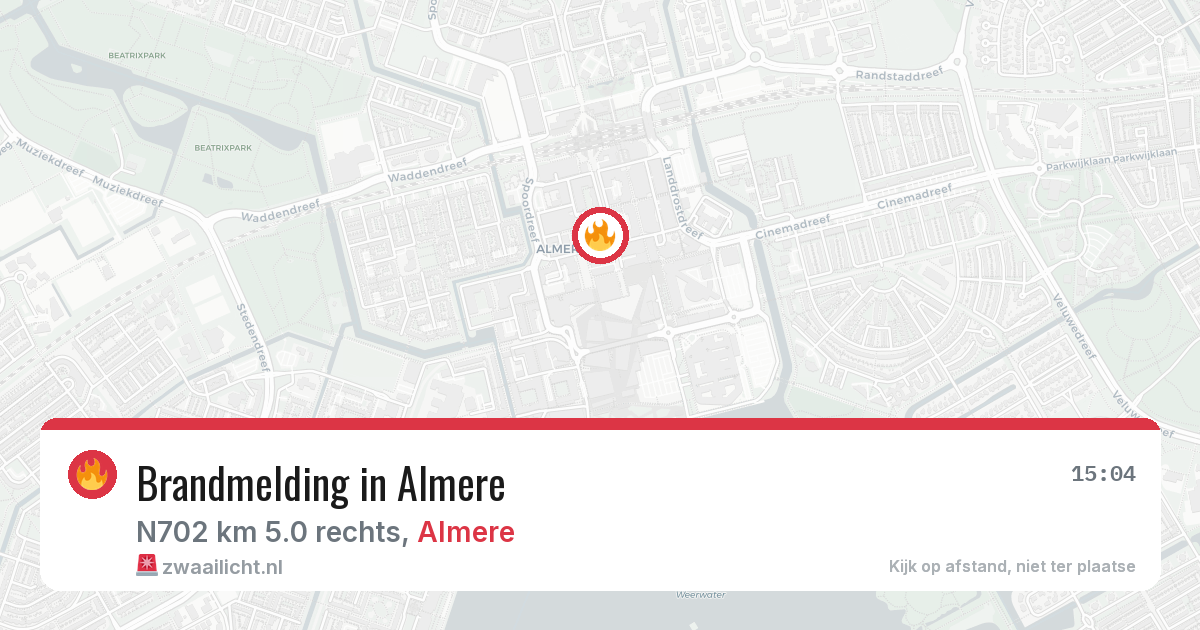 Brandmelding in Almere — 27 apr 2026