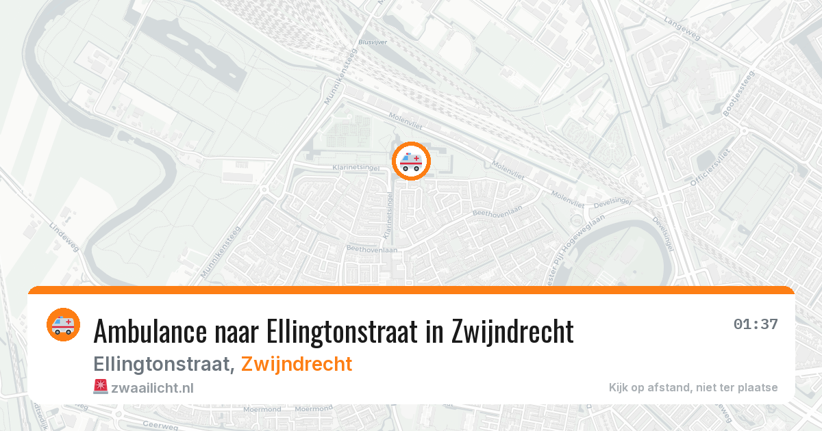 Ambulance naar Ellingtonstraat in Zwijndrecht — 1 aug 2026