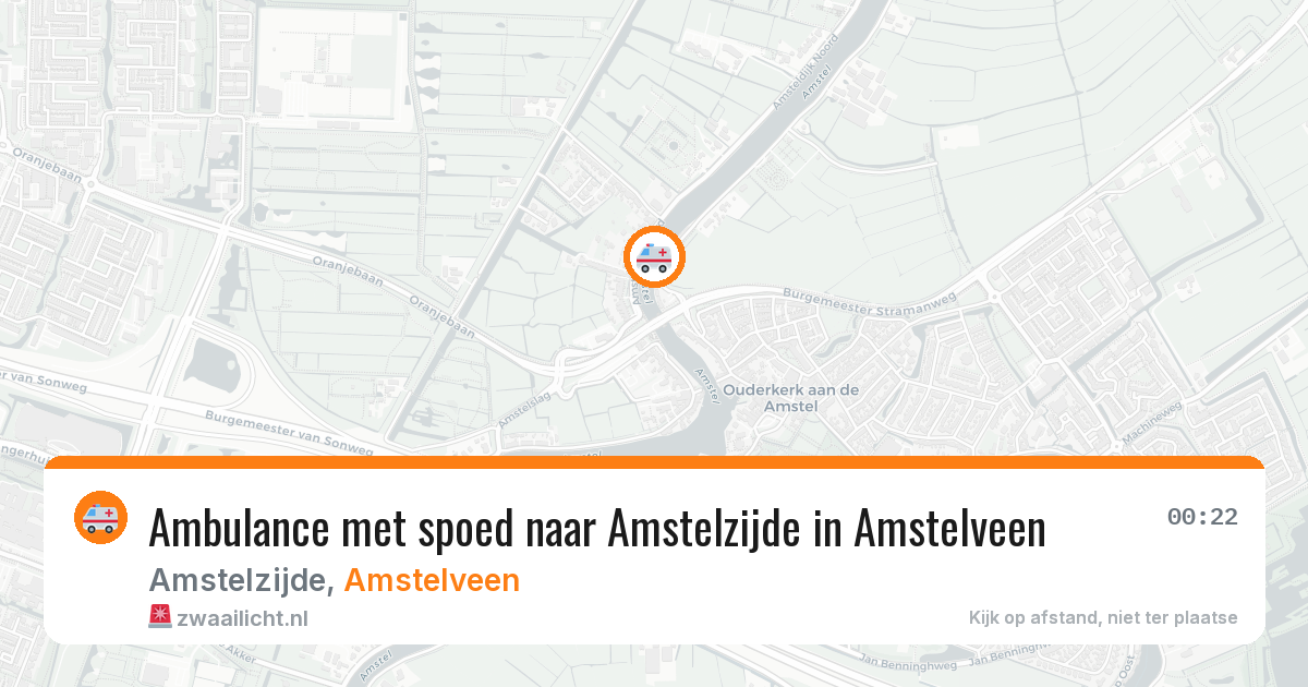 Ambulance met spoed naar Amstelzijde in Amstelveen — 11 apr 2026