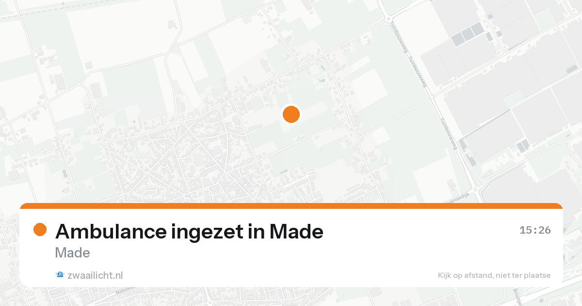 Ambulance ingezet in Made — 17 aug 2026