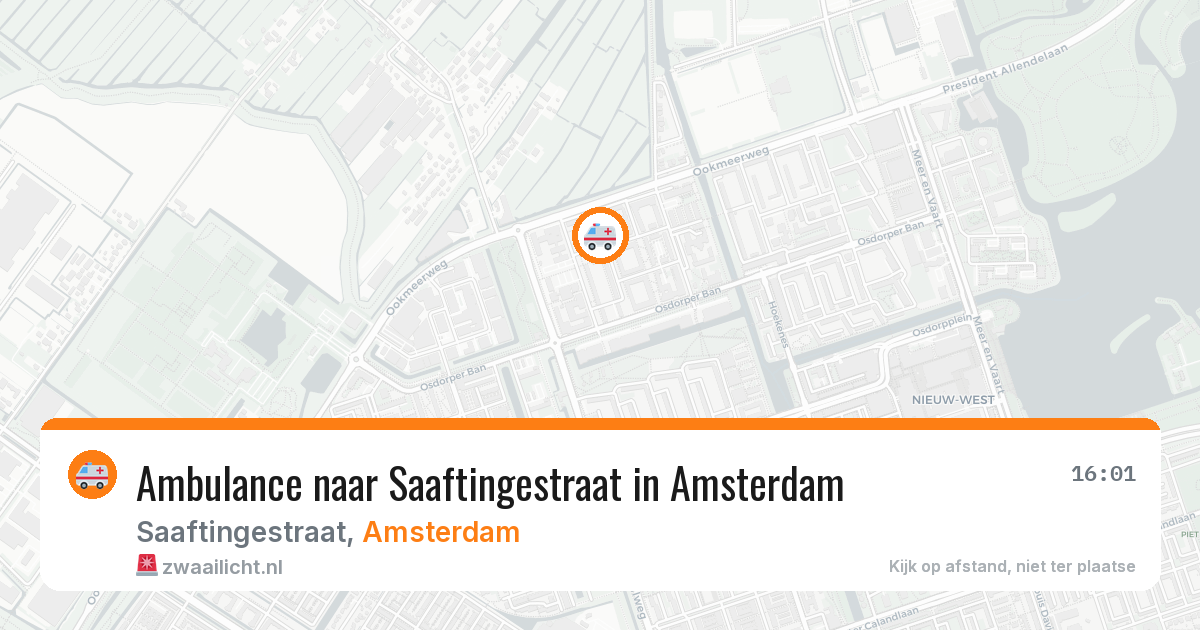 Ambulance naar Saaftingestraat in Amsterdam — 11 jun 2026