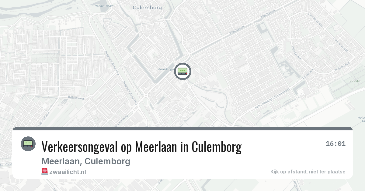 Verkeersongeval op Meerlaan in Culemborg — 10 jun 2026