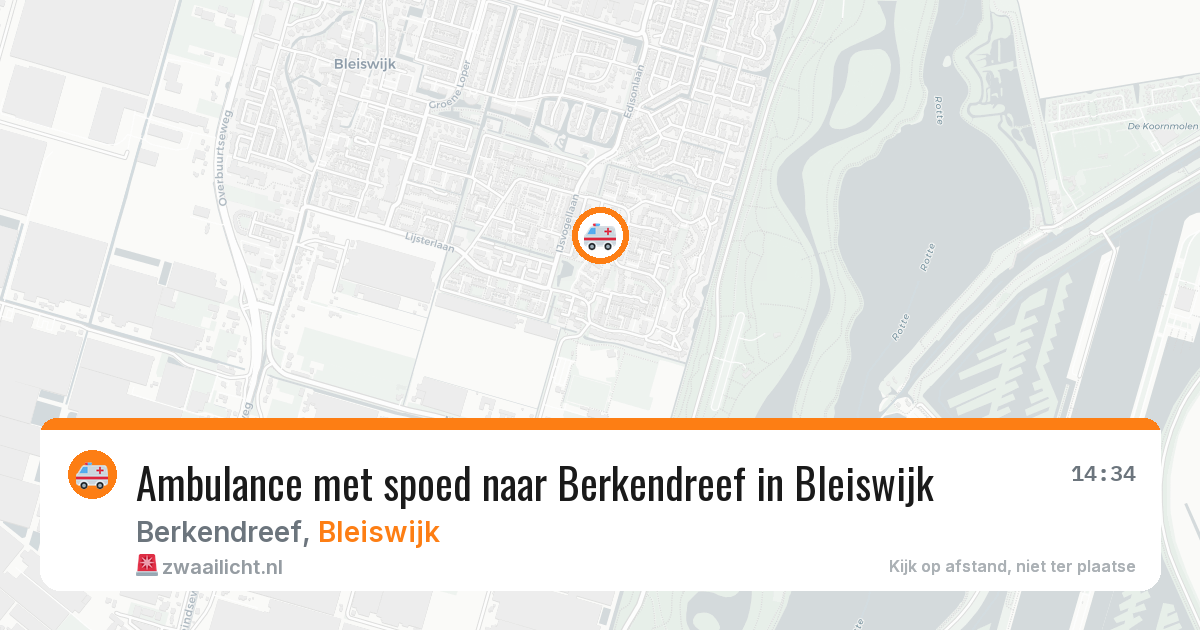 Ambulance met spoed naar Berkendreef in Bleiswijk — 27 jun 2026