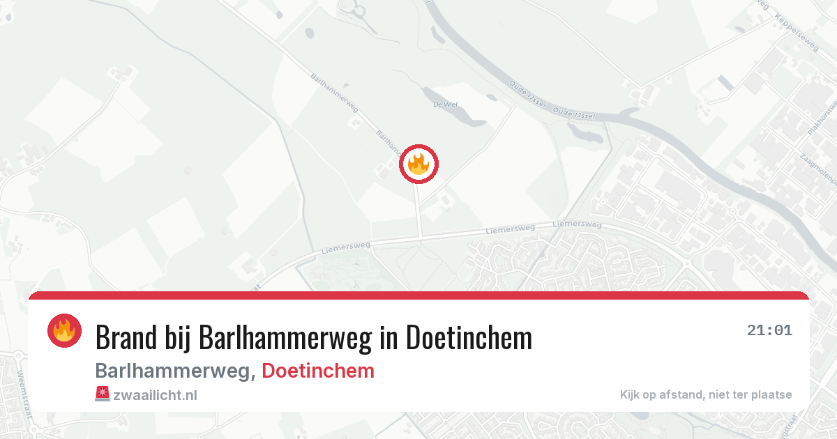 Brand bij Barlhammerweg in Doetinchem — 18 jul 2026