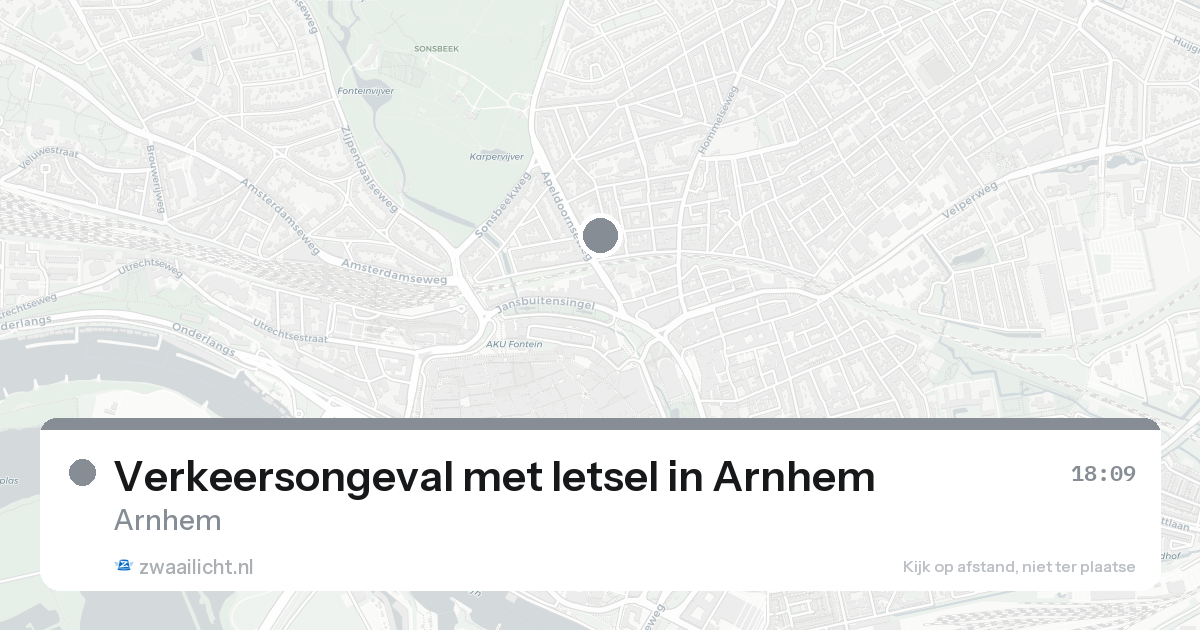 Verkeersongeval met letsel in Arnhem — 18 jun 2026