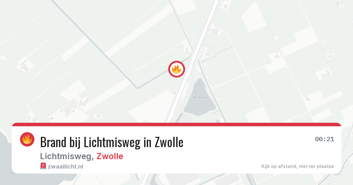 Brand bij Lichtmisweg in Zwolle — 15 jul 2026