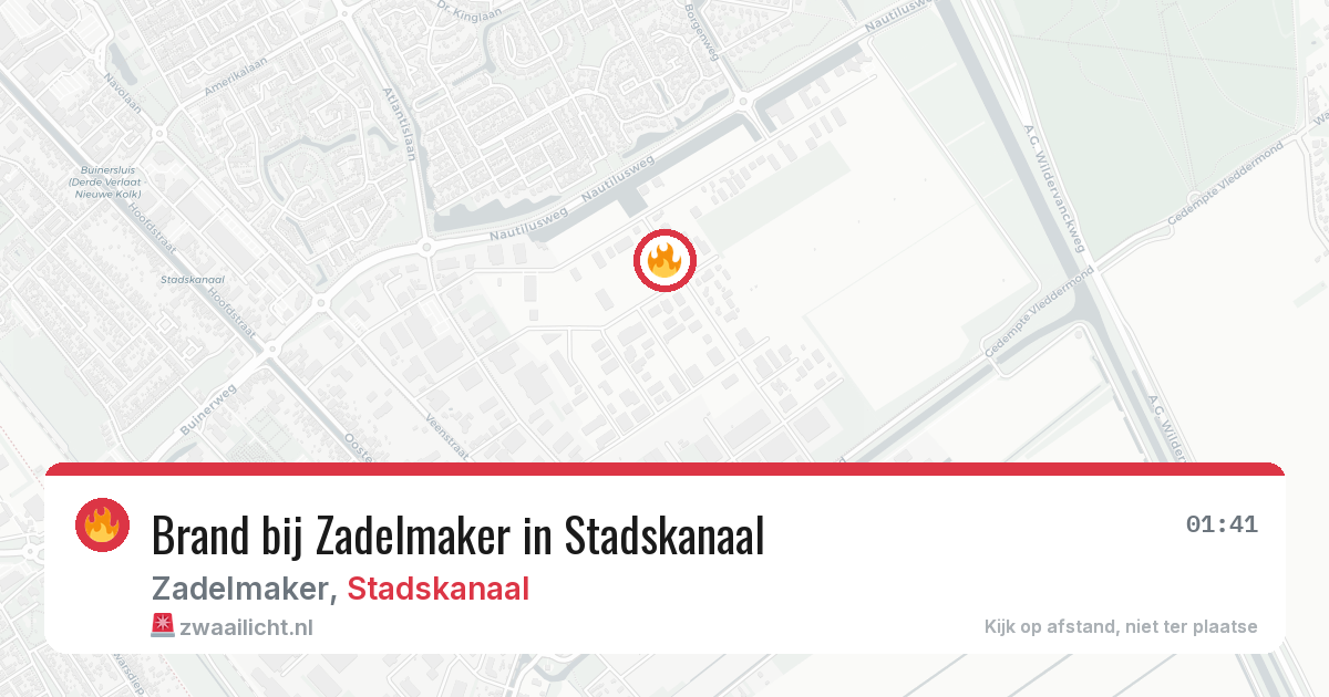 Brand bij Zadelmaker in Stadskanaal — 19 mei 2026