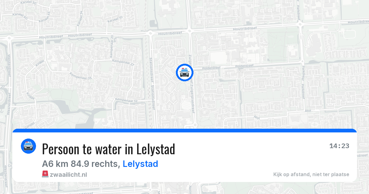 Persoon te water in Lelystad — 26 mrt 2026