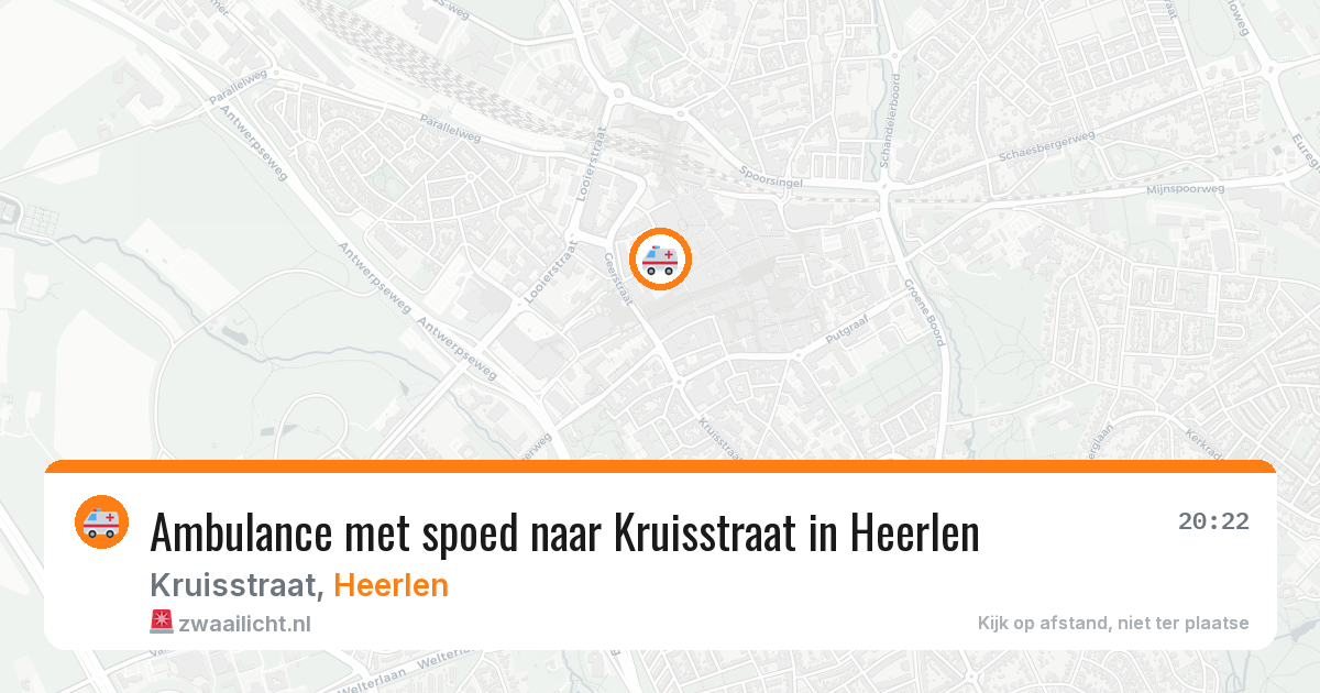 Ambulance met spoed naar Kruisstraat in Heerlen — 6 mei 2026