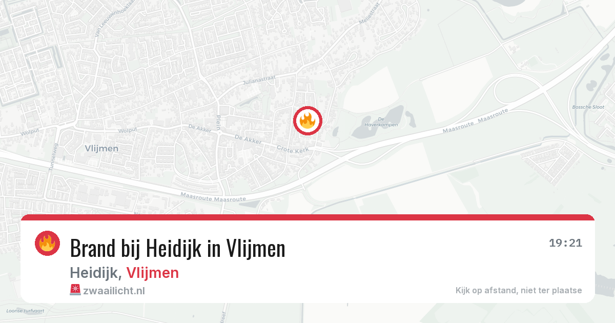 Brand bij Heidijk in Vlijmen — 17 jun 2026