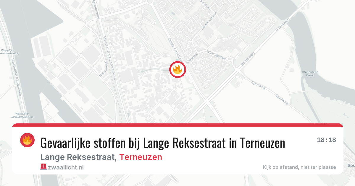 Gevaarlijke stoffen bij Lange Reksestraat in Terneuzen — 12 jul 2026