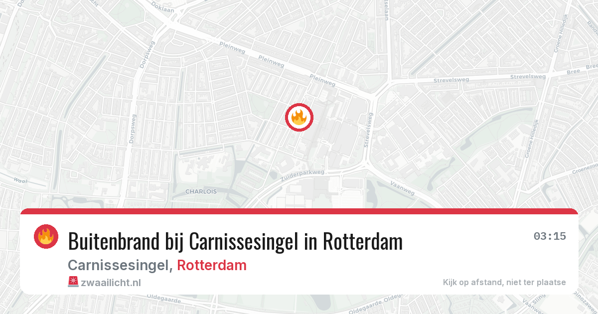 Buitenbrand bij Carnissesingel in Rotterdam — 3 apr 2026