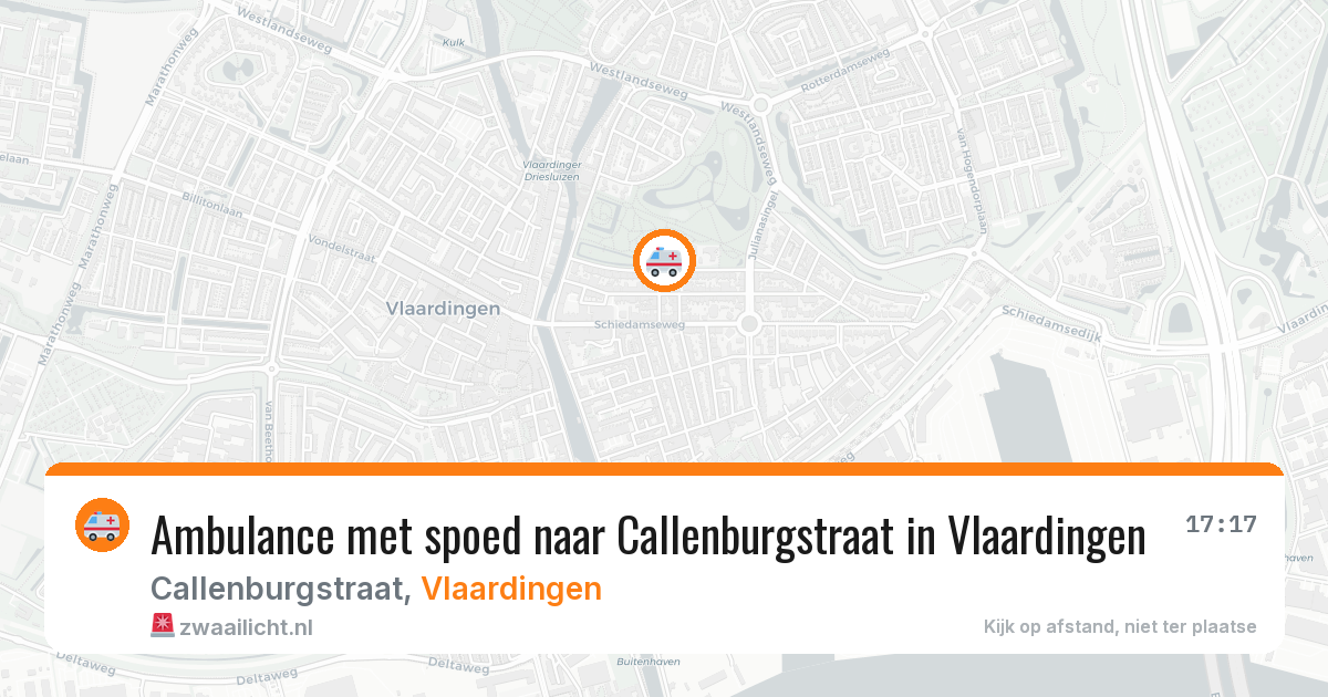 Ambulance met spoed naar Callenburgstraat in Vlaardingen — 7 aug 2026