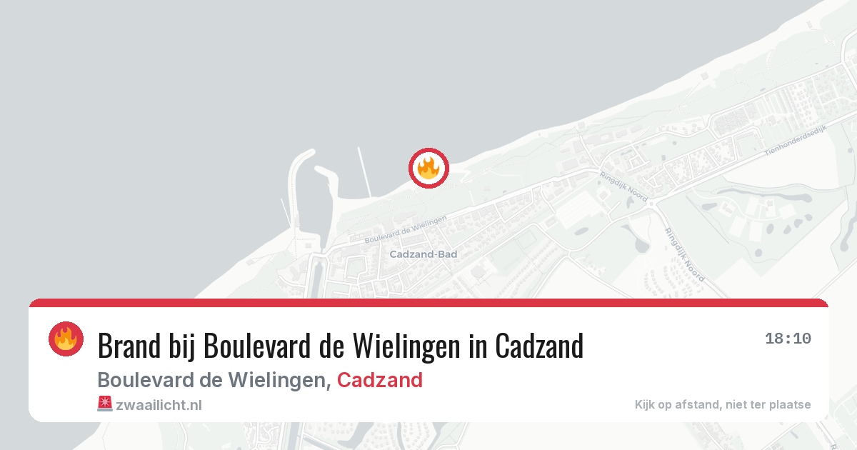 Brand bij Boulevard de Wielingen in Cadzand — 14 apr 2026