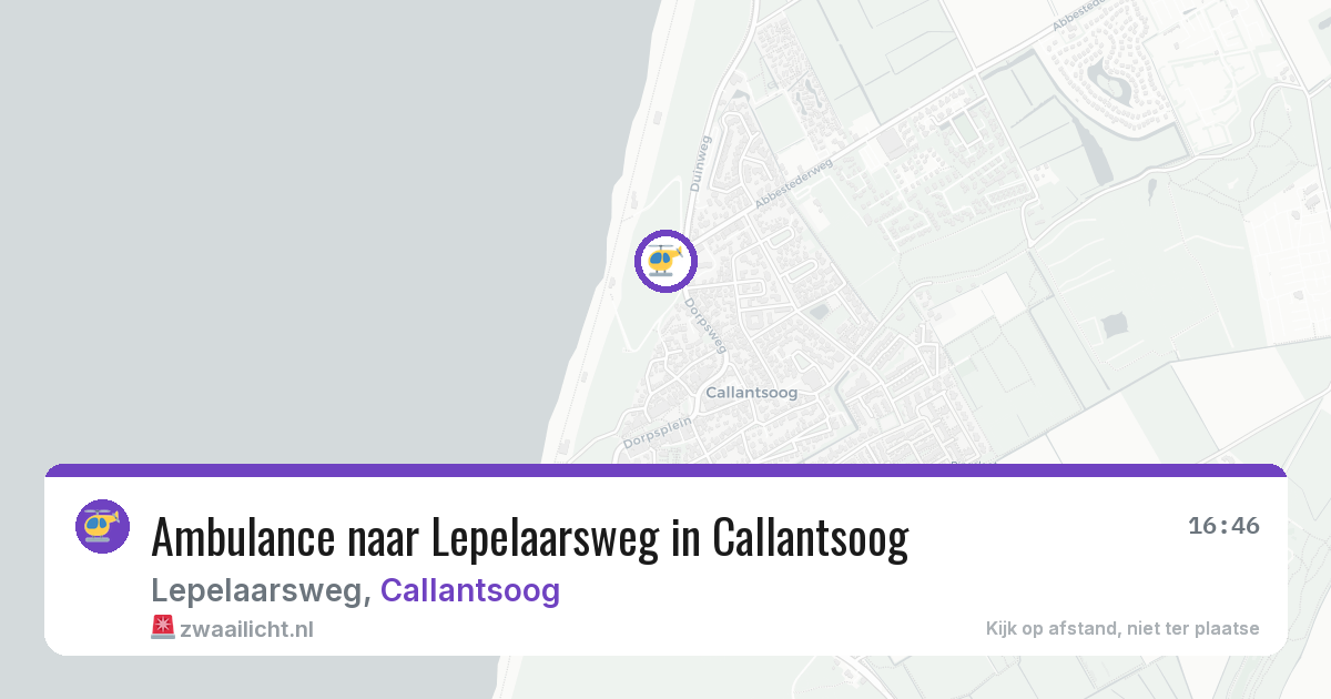 Ambulance naar Lepelaarsweg in Callantsoog — 4 aug 2026