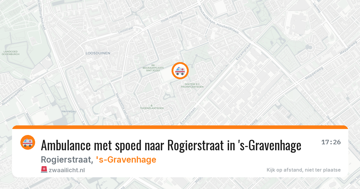 Ambulance met spoed naar Rogierstraat in 's-Gravenhage — 12 mei 2026