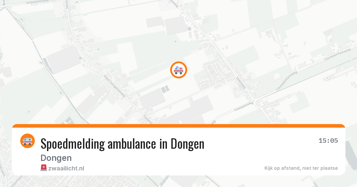 Spoedmelding ambulance in Dongen — 6 apr 2026