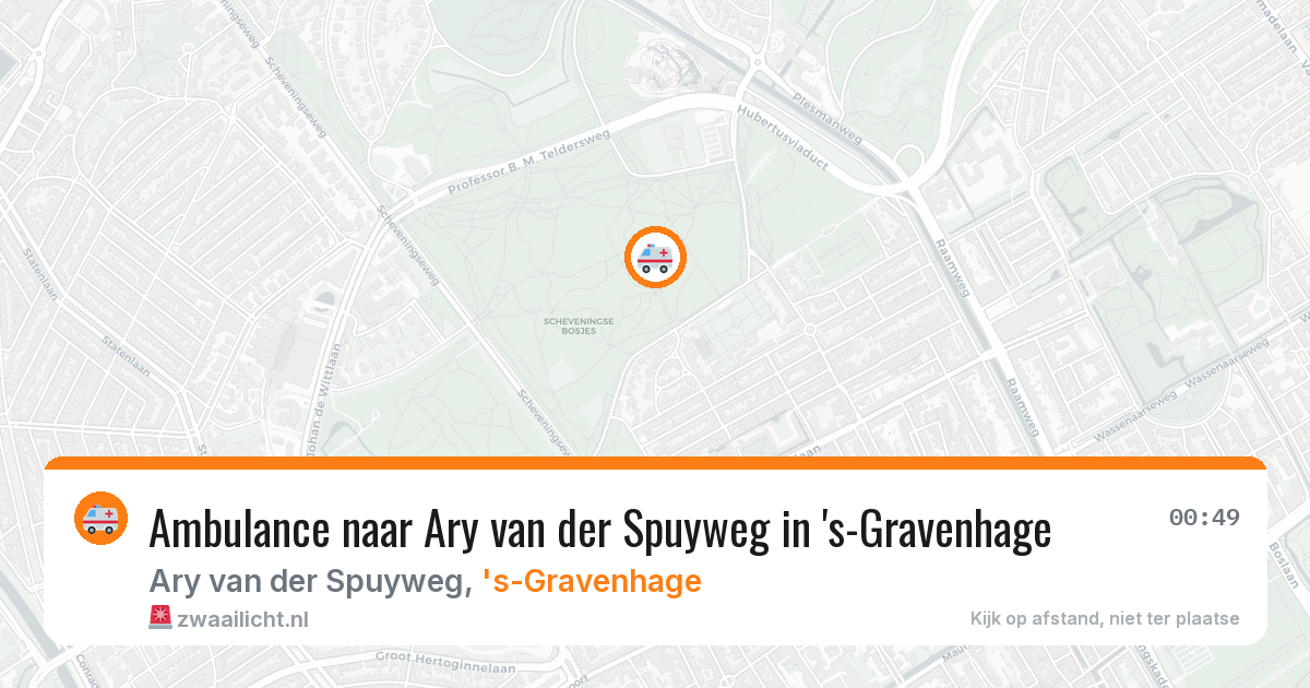 Ambulance naar Ary van der Spuyweg in 's-Gravenhage — 2 aug 2026