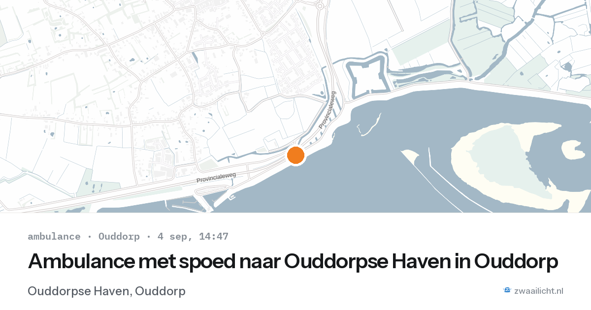 Ambulance met spoed naar Ouddorpse Haven in Ouddorp — 4 sep 2026