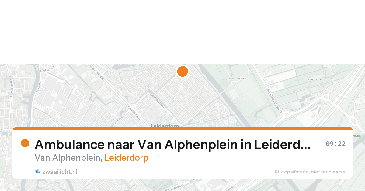 Ambulance naar Van Alphenplein in Leiderdorp — 24 aug 2026