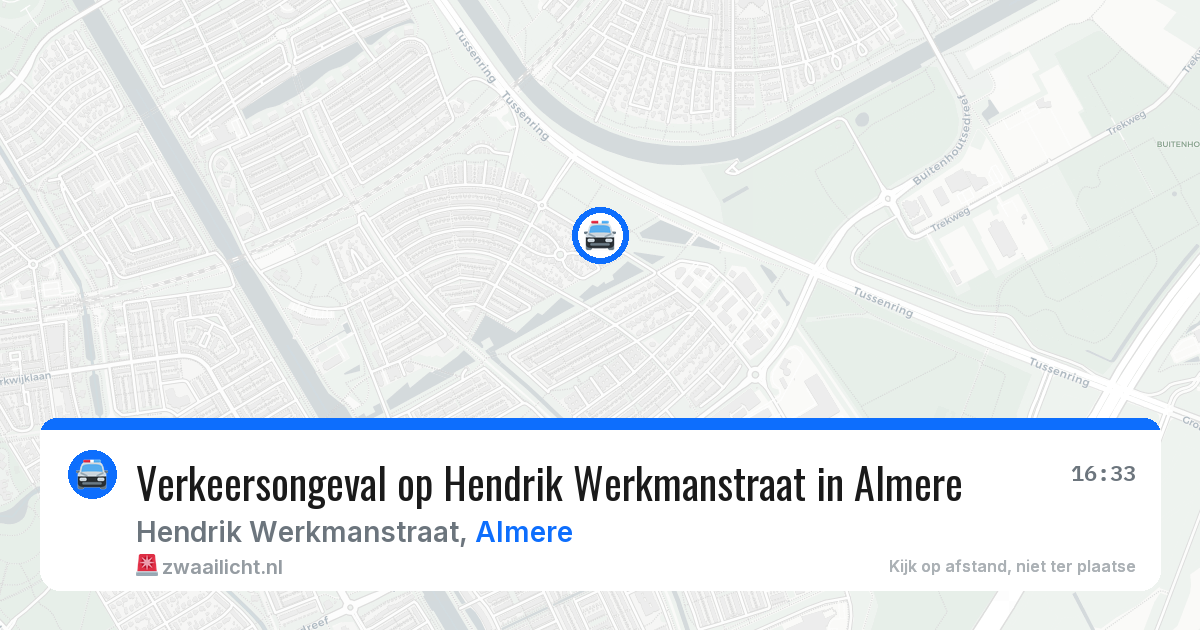 Verkeersongeval op Hendrik Werkmanstraat in Almere — 20 mei 2026