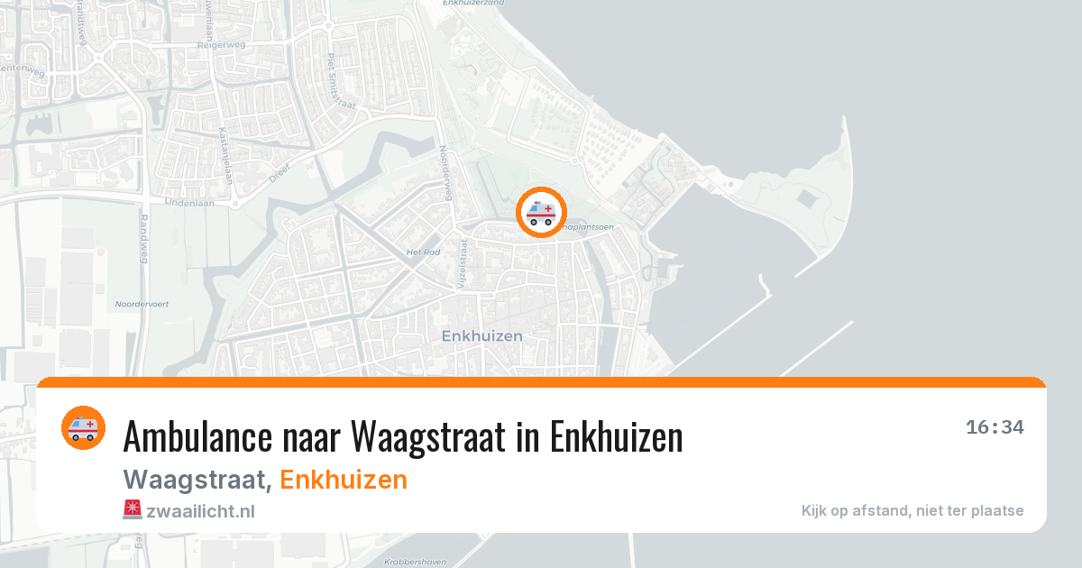 Ambulance naar Waagstraat in Enkhuizen — 2 aug 2026
