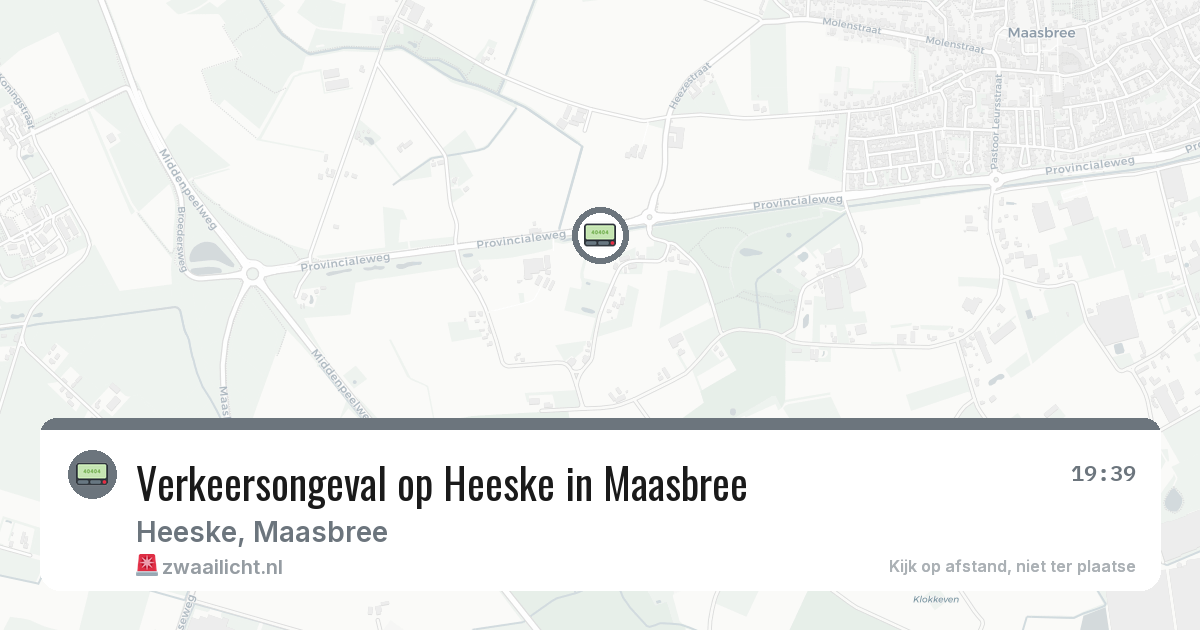 Verkeersongeval op Heeske in Maasbree — 25 apr 2026