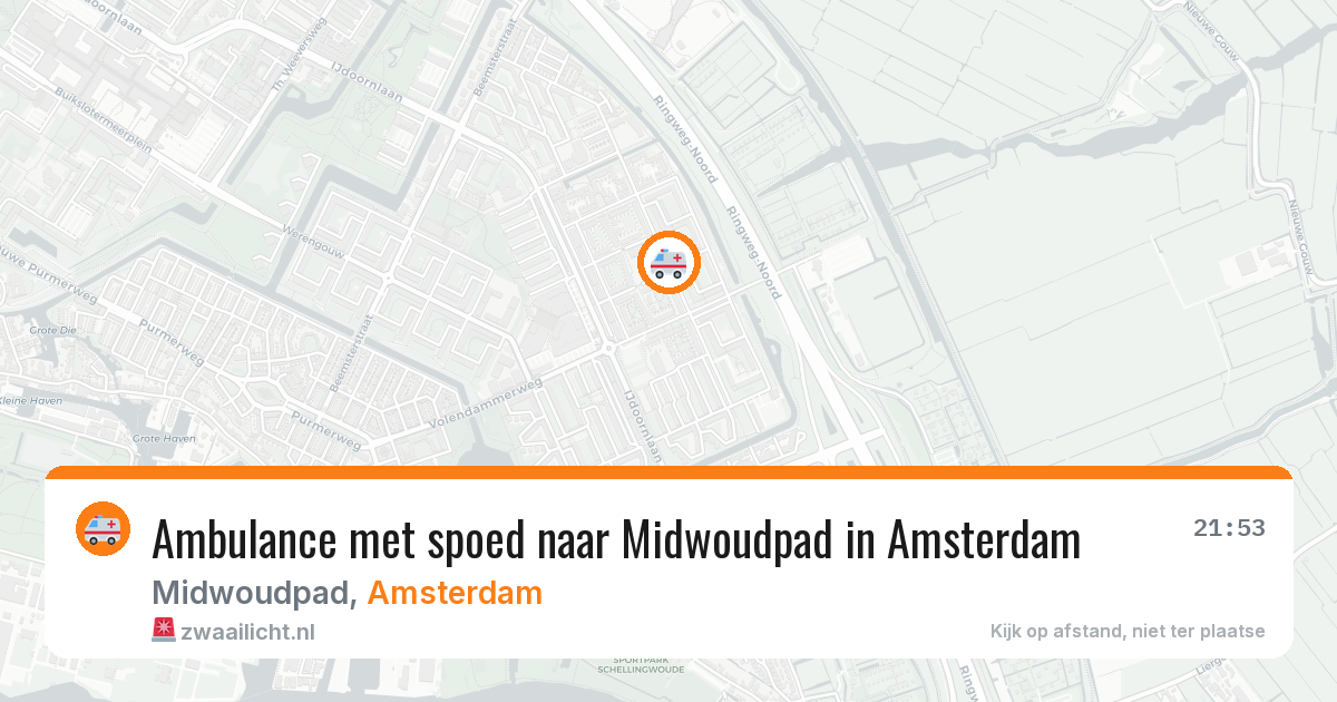 Ambulance met spoed naar Midwoudpad in Amsterdam — 28 jun 2026