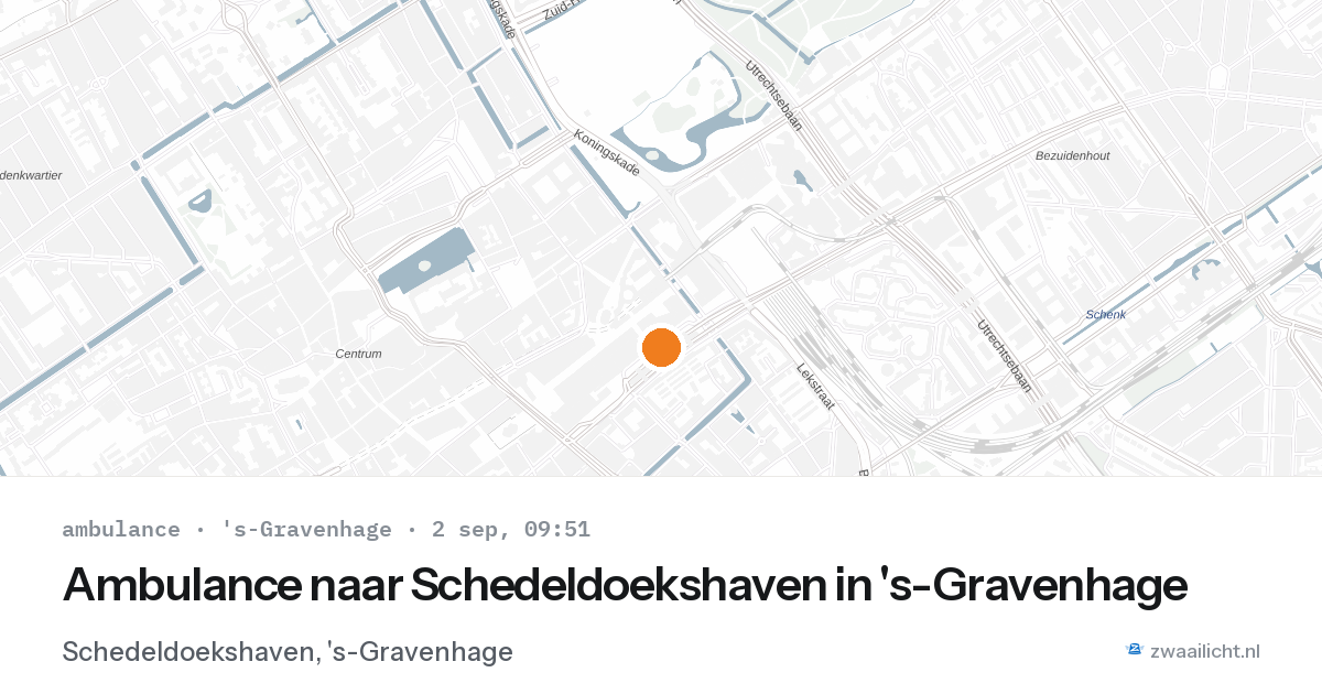 Ambulance naar Schedeldoekshaven in 's-Gravenhage — 2 sep 2026