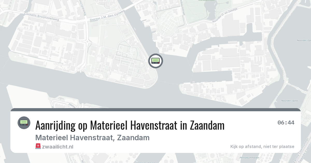 Aanrijding op Materieel Havenstraat in Zaandam — 30 jan 2026