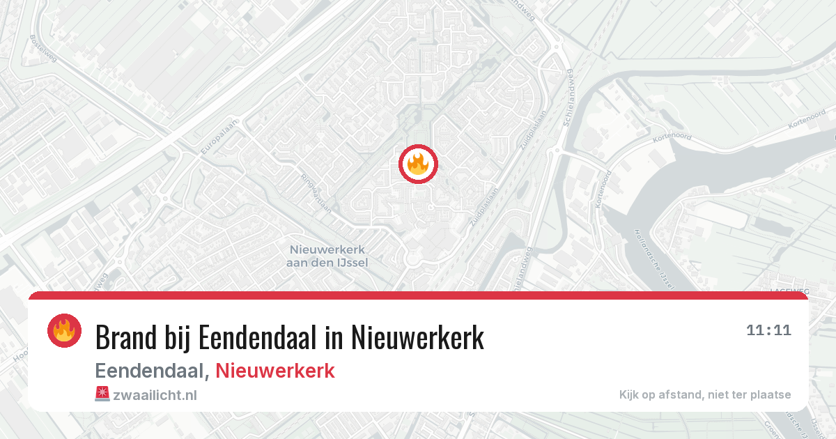 Brand bij Eendendaal in Nieuwerkerk — 4 jul 2026