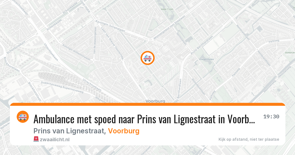 Ambulance met spoed naar Prins van Lignestraat in Voorburg — 22 jun 2026