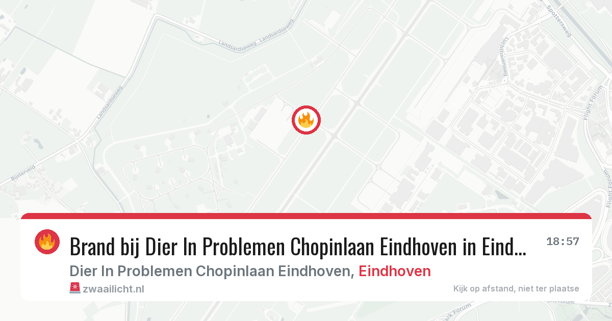 Brand bij Dier In Problemen Chopinlaan Eindhoven in Eindhoven — 23 mrt 2026