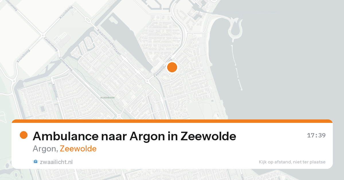 Ambulance naar Argon in Zeewolde — 17 aug 2026
