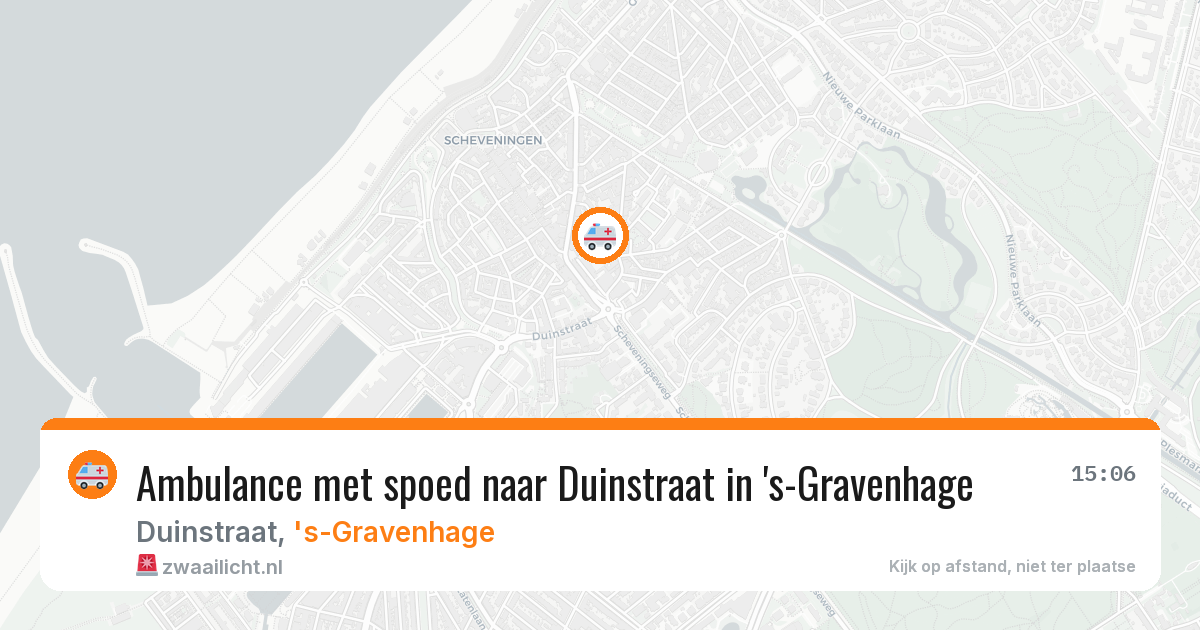 Ambulance met spoed naar Duinstraat in 's-Gravenhage — 14 mei 2026