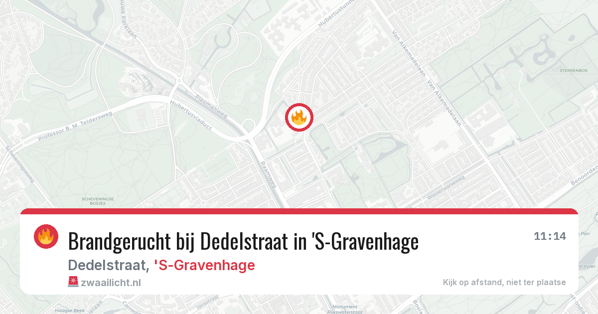 Brandgerucht bij Dedelstraat in 'S-Gravenhage — 3 aug 2026