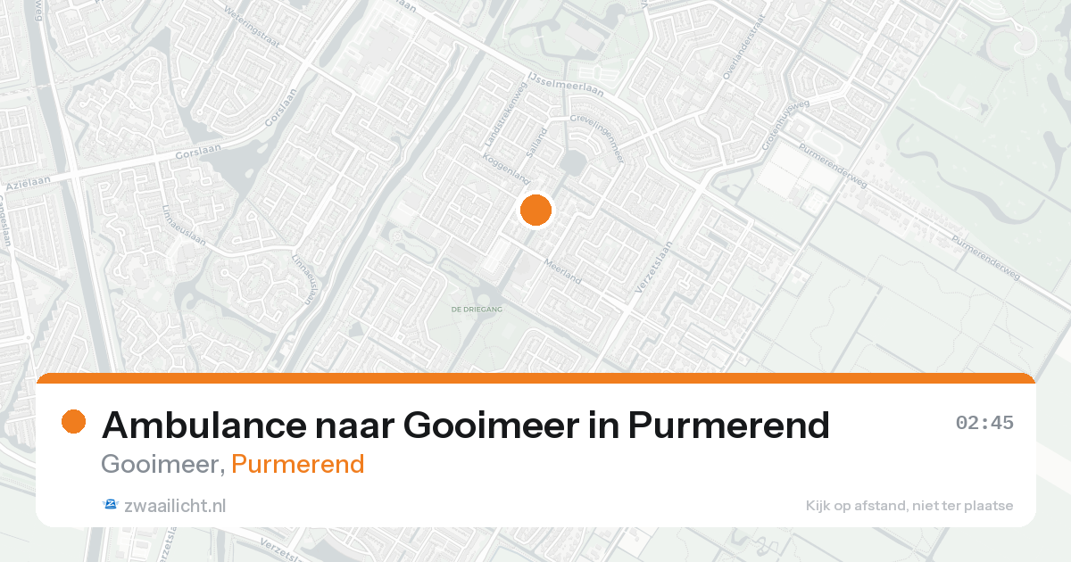 Ambulance naar Gooimeer in Purmerend — 20 mei 2026