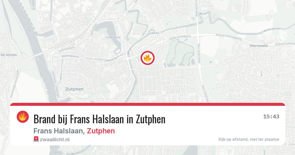 Brand bij Frans Halslaan in Zutphen — 3 mei 2026